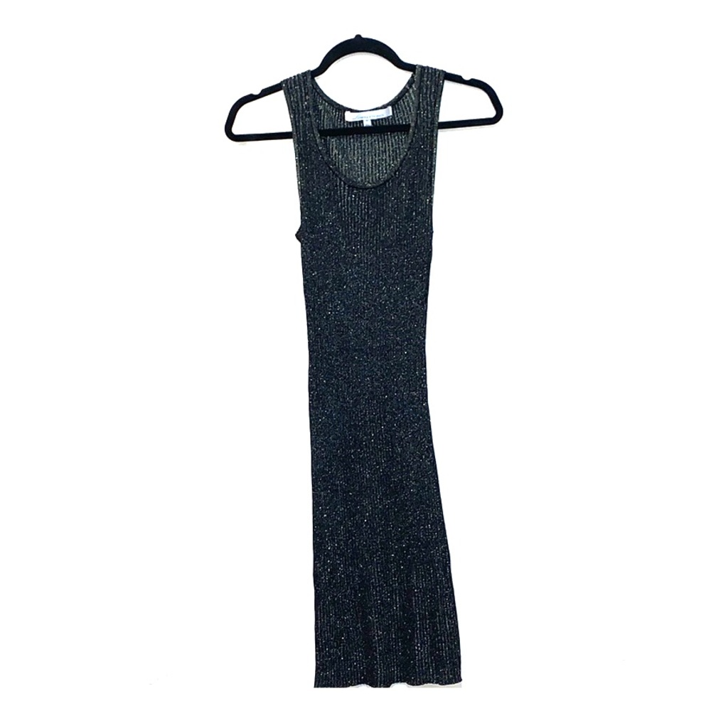 Black and gold sparkle knit dress